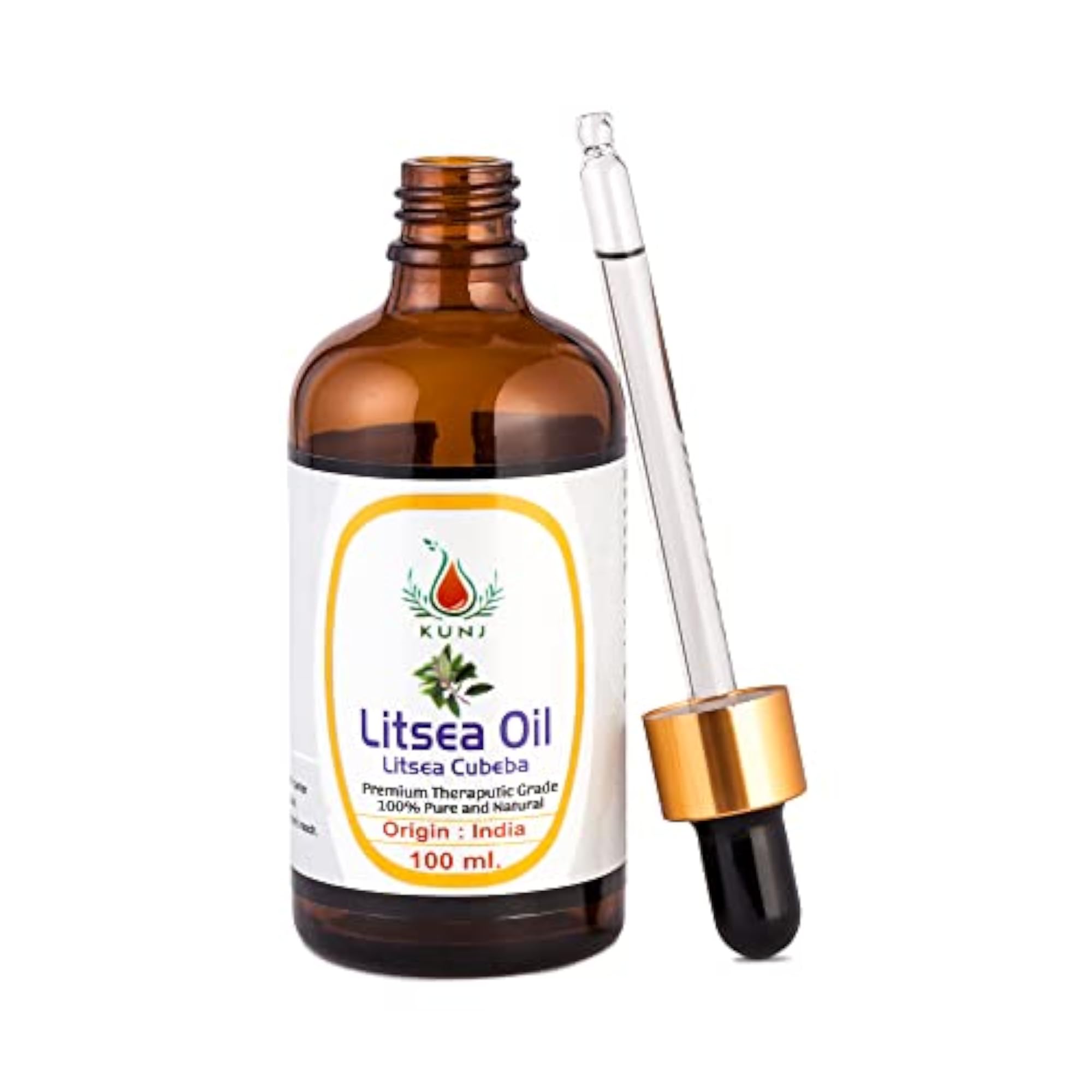 KUNJ Litsea Cubeba Essential Oil, 100% Pure & Natural